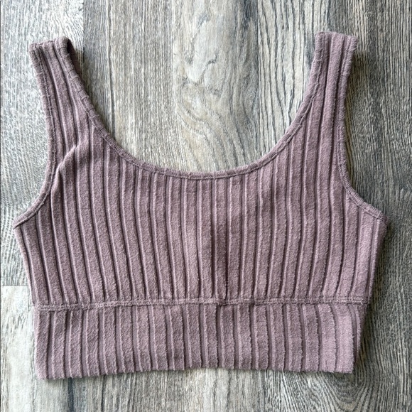 Z Supply Bra Brown Zoe Silky Rib Tank Bra Size Small Loungewear Z Lounge - Picture 1 of 7
